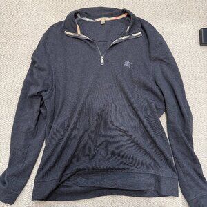Burberry Brit Men's Quarter Zip Dark Grey XXL EUC
